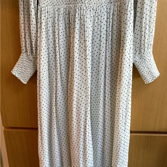 Ganni White and Black “Rometty” Polka Dot Dress, size 42/8 - Picture 12 of 13